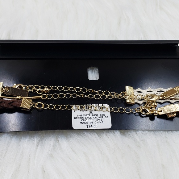 🆕️INC Brown, Cream and Gold Tone Choker - Picture 4 of 4